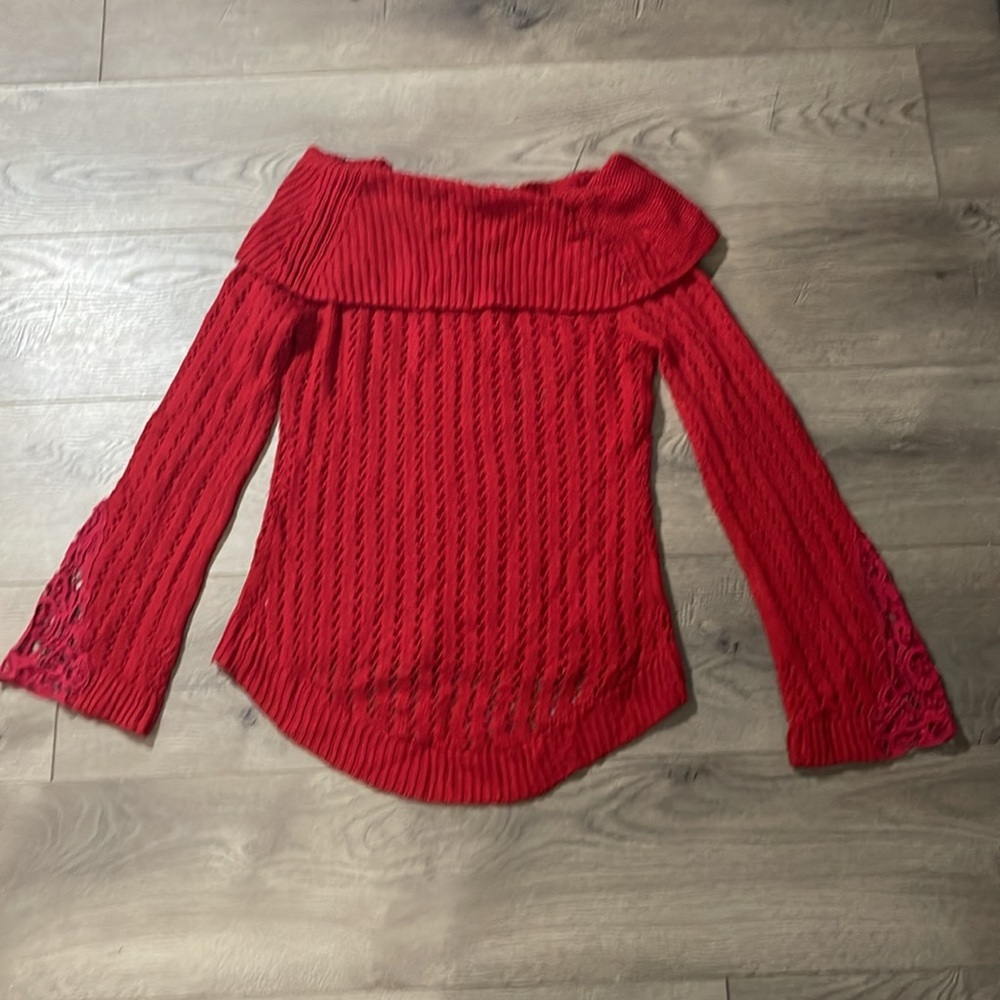 American rag live tuni wide turntleneck and croche sweater, size S - Picture 6 of 7